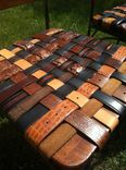 Kitchen Chair Set With Woven Leather Recycled Belts For Seats 11 small
