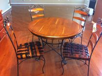 Kitchen Chair Set With Woven Leather Recycled Belts For Seats 12 small