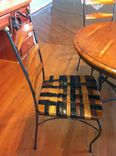 Kitchen Chair Set With Woven Leather Recycled Belts For Seats 14 small