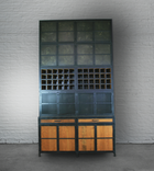 Bar Cabinet. Wood & Steel Cabinet, Back Bar. Restaurant & Bar Furniture. Custom Liquor/Wine Cabinet. 1 small