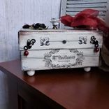 Custom Keepsake Box Storage Box Red Rose Vintage Style French Chic Decor 2 small