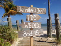 I Do We Did Beach Sign, Rustic Wedding Decor, Gift For Couple. 6 small
