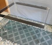 Acrylic Parsons Style Dining Table.  Hand Crated And Made To Order 3 small