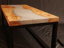 Hand Crafted Concrete River Coffee Table 3 small