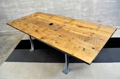 Reclaimed Oak Conference Table 4 small