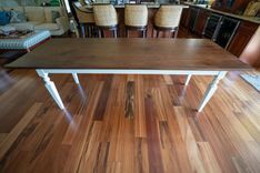 Walnut Dining Table With Farmhouse Legs 30 X 60 3 small