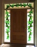 Stained Glass Entryway Sidelights And Transom Windows- Mokihana And Maile Lei 1 small