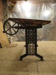 Industrial Drafting Desk With Reclaimed Wood Top 6 small