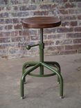 Walnut Factory Green Stools 2 small