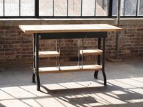 Maple Modern / Industrial Kitchen Island Console Table 3 small