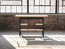 Maple Modern / Industrial Kitchen Island Console Table 4 small