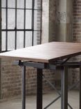 Large Walnut Industrial Drafting Table Desk 6 small