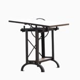 Large Walnut Industrial Drafting Table Desk 2 small