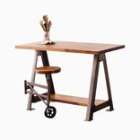 Walnut French Industrial Work Station 1 small