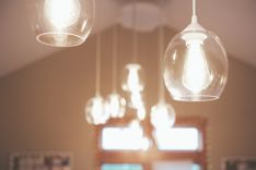 Custom Lighting - Glass Blown Pendant With Shaped Unique Canopies 5 small