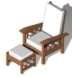 Chinese Chippendale Morris Chairs 2 small