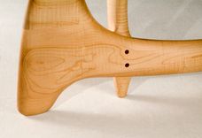 Midcentury Modern Coffee Table Base, Hand Carved In Padauk, Maple, Cherry Or Walnut 5 small