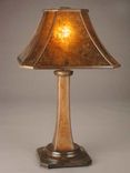 Aurora Arts-And-Crafts Table Lamp With Wood Framed Mica Shade 2 small