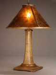 Aurora Arts-And-Crafts Table Lamp With Wood Framed Mica Shade 5 small