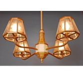 Chandelier # 1 In Cherry, Birdseye Maple And Mica 1 small