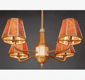 Chandelier # 1 In Cherry, Birdseye Maple And Mica 2 small