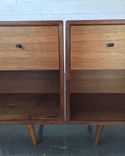 Mid Century Modern Style Bedside Table In Walnut 3 small