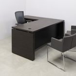 Custom Executive Office L-Shape Desk With Cabinet, Laminate Top - Denver L-Shape Desk 2 small