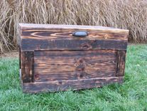 Reclaimed Wood Chest Large Made From Reclaimed Wood Pallets - Hope Chest - Toy Chest - Coffee Table 1 small