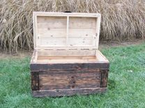Reclaimed Wood Chest Large Made From Reclaimed Wood Pallets - Hope Chest - Toy Chest - Coffee Table 2 small