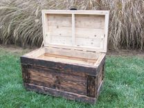 Reclaimed Wood Chest Large Made From Reclaimed Wood Pallets - Hope Chest - Toy Chest - Coffee Table 4 small