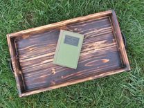 Wood Ottoman Tray Made From Reclaimed Pallet Wood Serving Tray 1 small