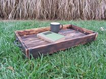 Wood Serving Tray Made From Reclaimed Pallet Wood Ottoman Tray 1 small