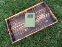 Wood Serving Tray Made From Reclaimed Pallet Wood Ottoman Tray 2 small