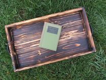 Wood Serving Tray Made From Reclaimed Pallet Wood Ottoman Tray 3 small