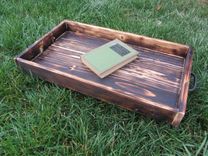 Wood Serving Tray Made From Reclaimed Pallet Wood Ottoman Tray 4 small
