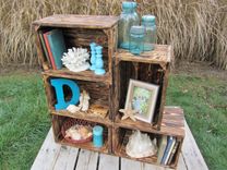 Small Wood Crate Stackable Made From Reclaimed Wood Pallets Set Of 5 Crate Set 1 small