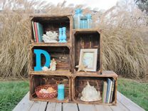 Small Wood Crate Stackable Made From Reclaimed Wood Pallets Set Of 5 Crate Set 3 small