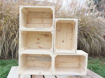 Small Wood Crate Stackable Made From Reclaimed Wood Pallets Set Of 5 Crate Set 4 small