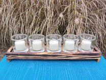 Reclaimed Wood Candle Holder Made From Reclaimed Pallet Wood Votive Candle Holder 3 small