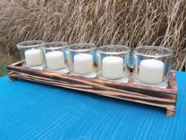 Reclaimed Wood Candle Holder Made From Reclaimed Pallet Wood Votive Candle Holder 5 small