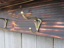 Rustic Wood Shelf With Hooks Made From Reclaimed Pallet Wood Coat Rack 2 small
