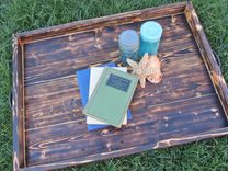 Wood Ottoman Tray Made From Reclaimed Pallet Wood Serving Tray 2 small