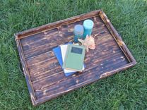 Wood Ottoman Tray Made From Reclaimed Pallet Wood Serving Tray 5 small