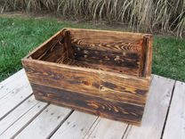 Medium Wood Crate Stackable Made From Reclaimed Wood Pallets 2 small