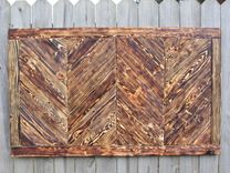 Wood Chevron King/Queen/Full Headboard Made From Reclaimed Pallet Wood - Chevron Wall Art 1 small