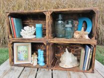 Small Wood Crate Stackable Made From Reclaimed Wood Pallets Set Of 4 Crate Set 2 small