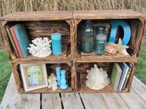 Small Wood Crate Stackable Made From Reclaimed Wood Pallets Set Of 4 Crate Set 3 small