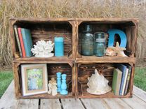 Small Wood Crate Stackable Made From Reclaimed Wood Pallets Set Of 4 Crate Set 4 small