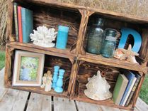 Small Wood Crate Stackable Made From Reclaimed Wood Pallets Set Of 4 Crate Set 5 small