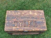 Personalized Wood Chest Large Made From Reclaimed Wood Pallets - Hope Chest - Toy Chest 1 small